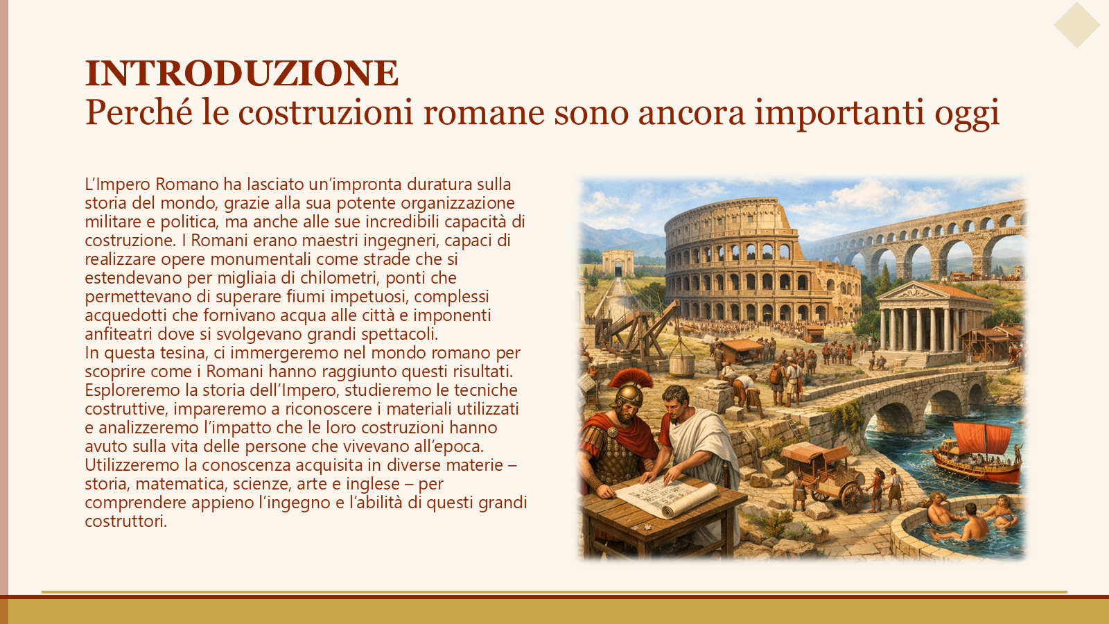 Anteprima della tesina sulle costruzioni romane